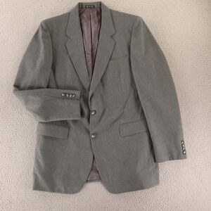 VTG Hopsack Jacket M MT 42L Gray Heather Wool Blend Breathable Blazer Sport Coat